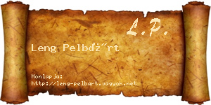 Leng Pelbárt névjegykártya